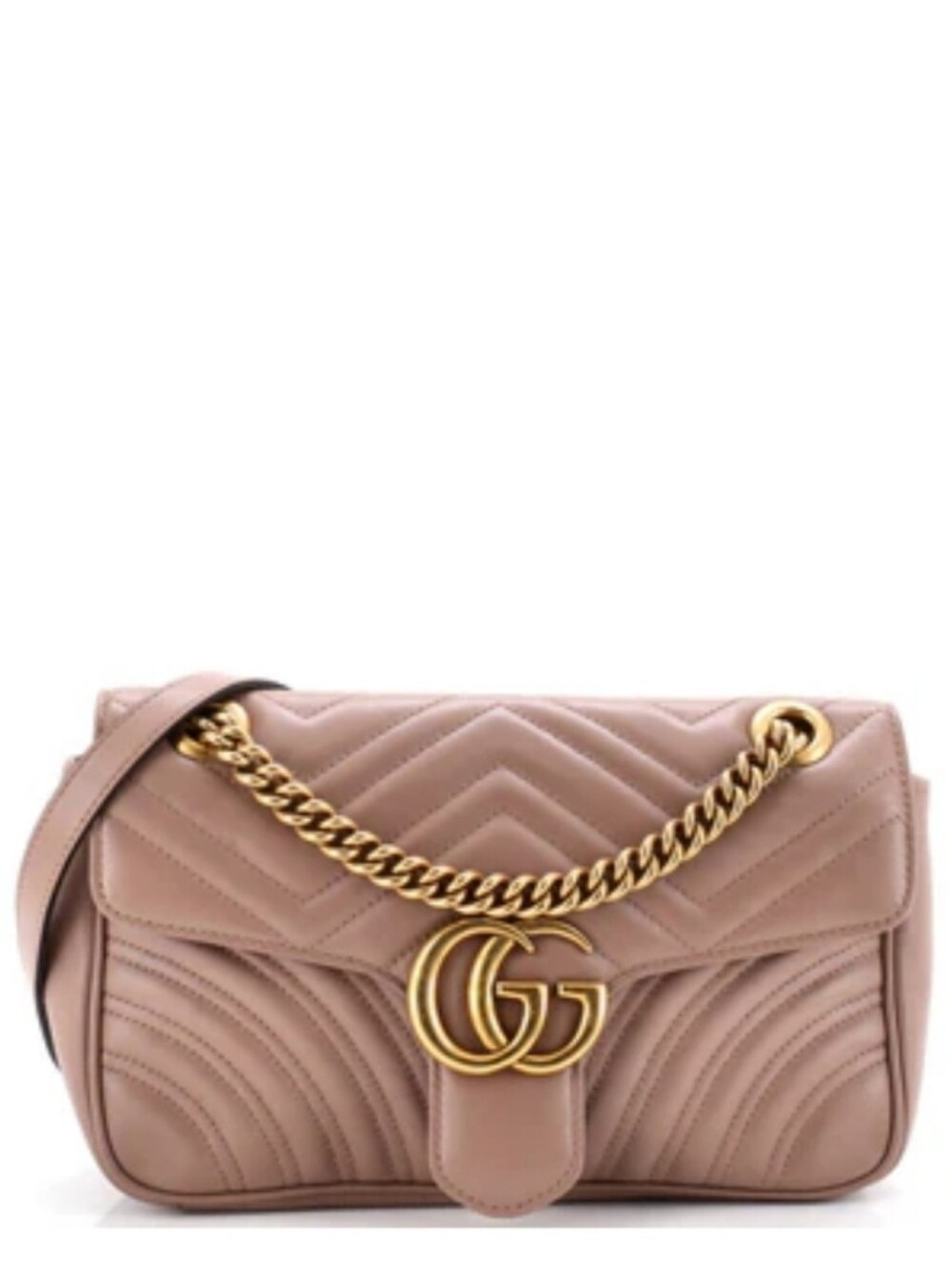 Gucci Marmont Quilted Leather Shoulder Bag - Dusty Pink